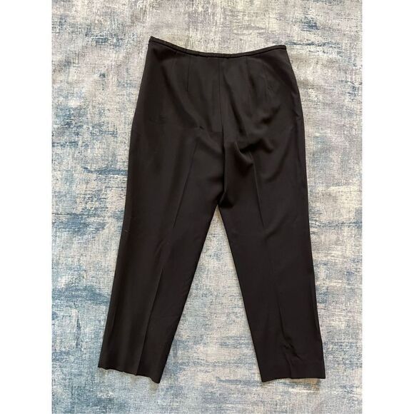 Dana Buchman Black Damsel 100% Wool Straight Leg Dress Pants Size 14 - Picture 2 of 9